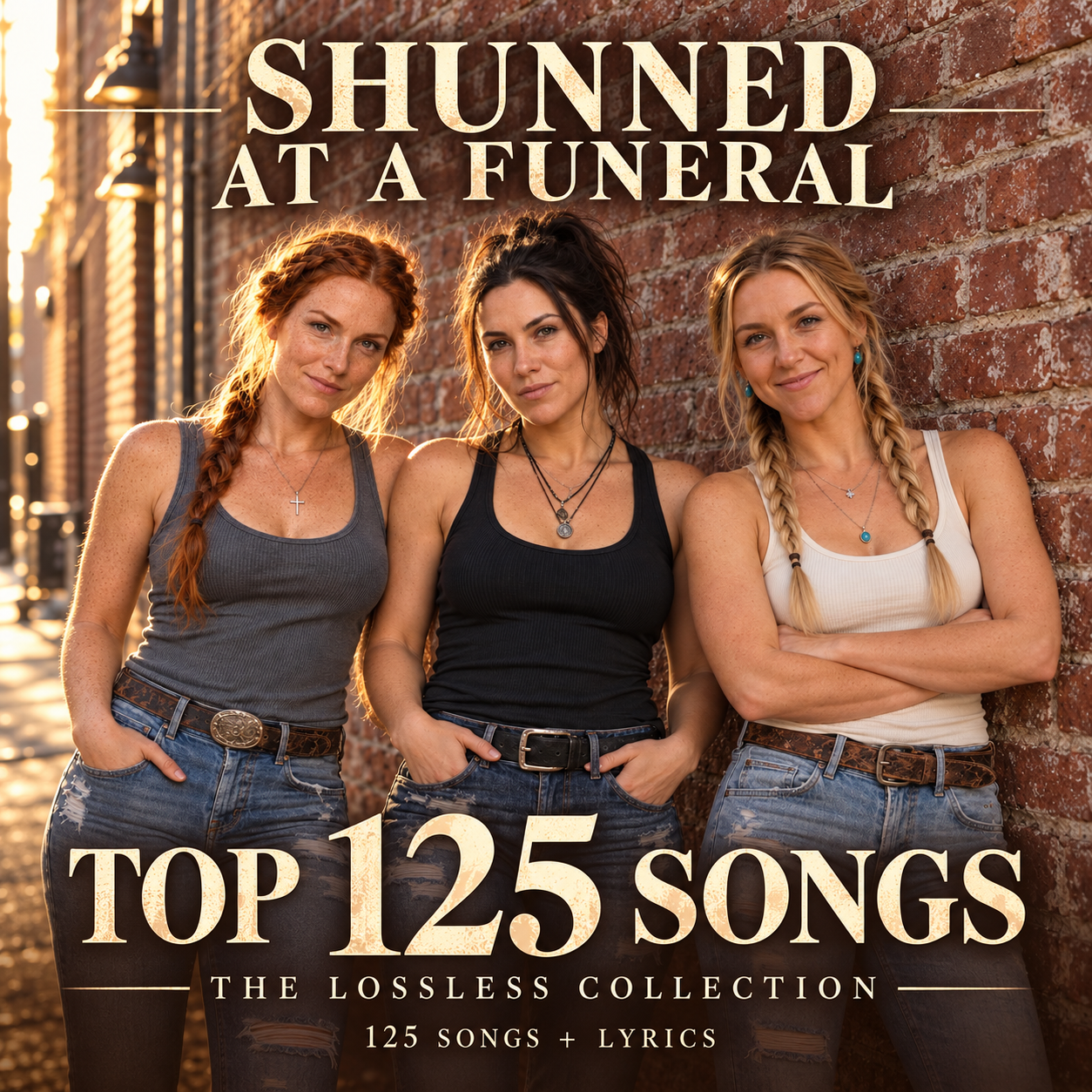 Top 125 Songs by Shunned at a Funeral — collection cover featuring the three band members